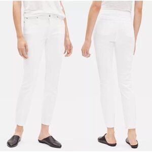 Eileen Fisher‎ System Organic Cotton Jeans Size 10 Slim Fit Ankle White